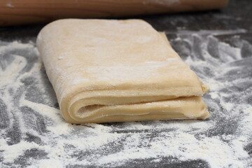 puff pastry on the table