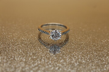 Rose Gold engagement ring  