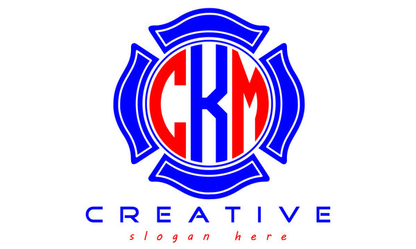 CKM three letters circle monogram initial geometric curves logo design