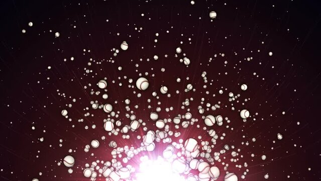Flying BASEBALL BALL, Animation, Background, Loop, 4k
