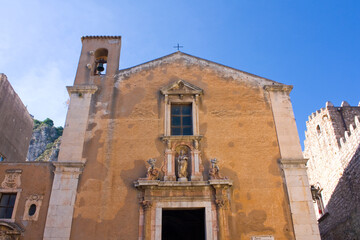 Fototapeta na wymiar Church of Sant Caterina in Taormina, Sicily, Italy
