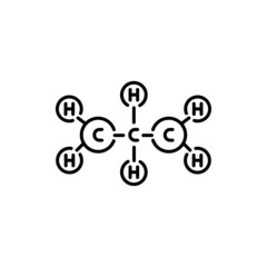Amino acid formule color line icon. Pictogram for web page