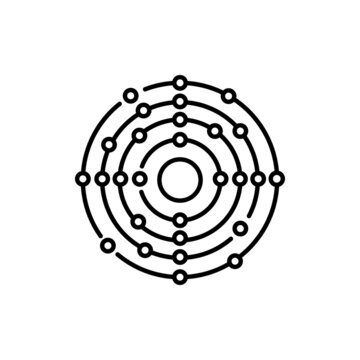 Radium formule color line icon. Pictogram for web page