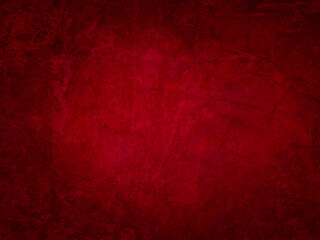 Red paper background with old vintage grunge background texture design, rich red Christmas color with elegant black vignette border, crumpled wrinkled grungy textured pattern