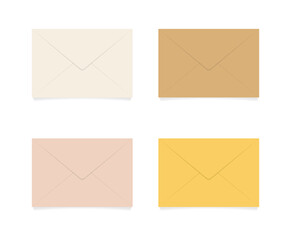 set of colorful envelopes- vector illustration