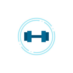 Dumbbell flat element design, Vector and Illustration.