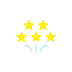 Fototapeta premium Five star flat element design, Vector and Illustration.