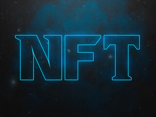 NFT concept image dark green background