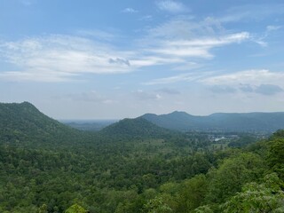 Obraz premium landscape, clouds, valley and green nature