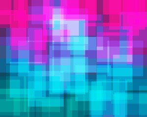 Abstract rainbow square light neon pixel background