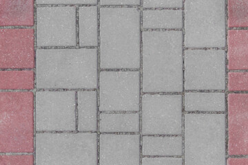 Gray sidewalk tile street stone city road abstract urban pattern color red or pink design texture paving background
