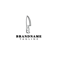 knife cartoon logo icon design template black modern isolated vector