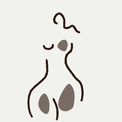 line art female shape icon