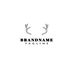 horn logo cartoon icon design template black isolated vector