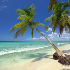 tropischer Palmenstrand am Meer