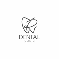 LETTER r TOOTH LOGO DESIGN,