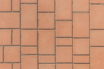 Orange sidewalk tile street stone city road abstract urban pattern color brown design texture paving background