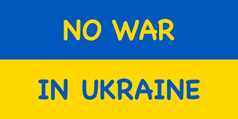 Ukrainian flag with a No war in Ukraine concept icon set