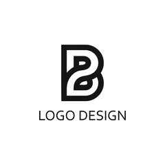 modern letter b logo design template