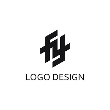 modern letter fy logo design template