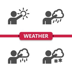 Weather Icons - Weatherman, Weather Man, Meteorologist, Forecast