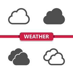 Weather Icons - Cloud, Clouds, Cloudy