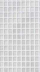 Rejilla de plástico blanco con cuadrícula de celdas cuadradas