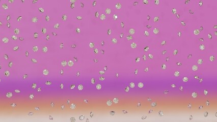 Diamond rain at sunset wallpaper, 3D rendering