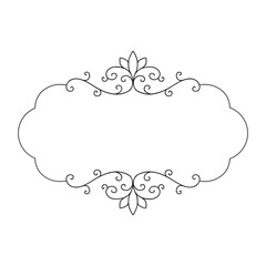 Obraz premium floral ornamental frame