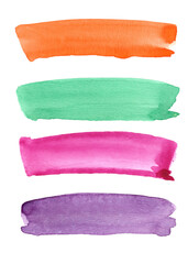 Watercolor brush for you design. Isolated  illustrations on white background. Hand drawn painting.