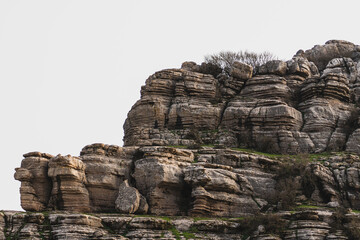 Paisaje rocoso en parque natural de Antequera, Andalucia