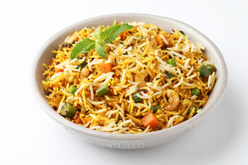 Veg biryani or veg pulav, Fried rice indian food
