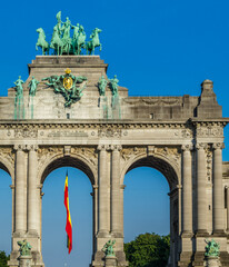 Fototapeta na wymiar Cinquantenaire Arch in Brussels, Belgium