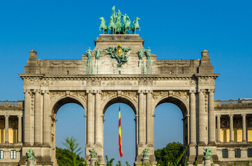 Fototapeta na wymiar Cinquantenaire Arch in Brussels, Belgium