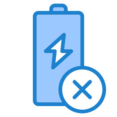 battery blue style icon