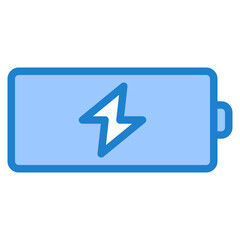 battery blue style icon