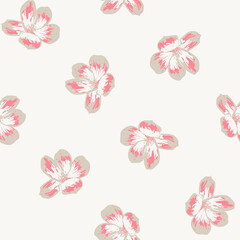 Naklejka na ściany i meble Floral Brush strokes Seamless Pattern Design