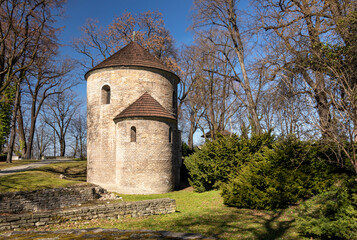 Fototapeta premium Rotunda of St. Nicholas and St. Wenceslas on the Castle Hill in Cieszyn