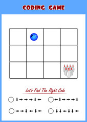 let's find the right way, Coding & Algorithm for kids, Educational maze game, 