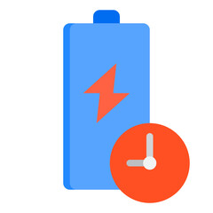 battery flat style icon