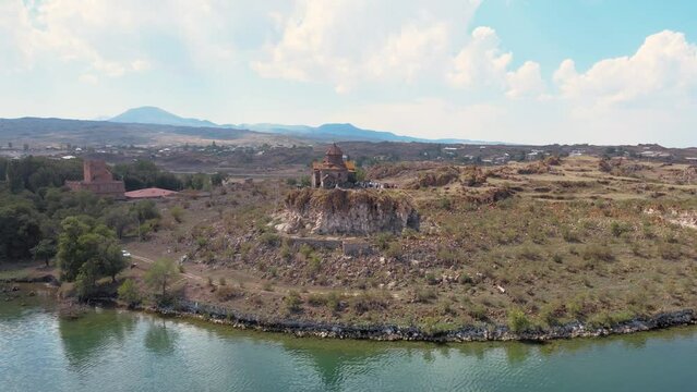 HAYRAVANK Church in Armenia, on the shore of Lake Sevan