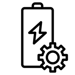 battery outline style icon