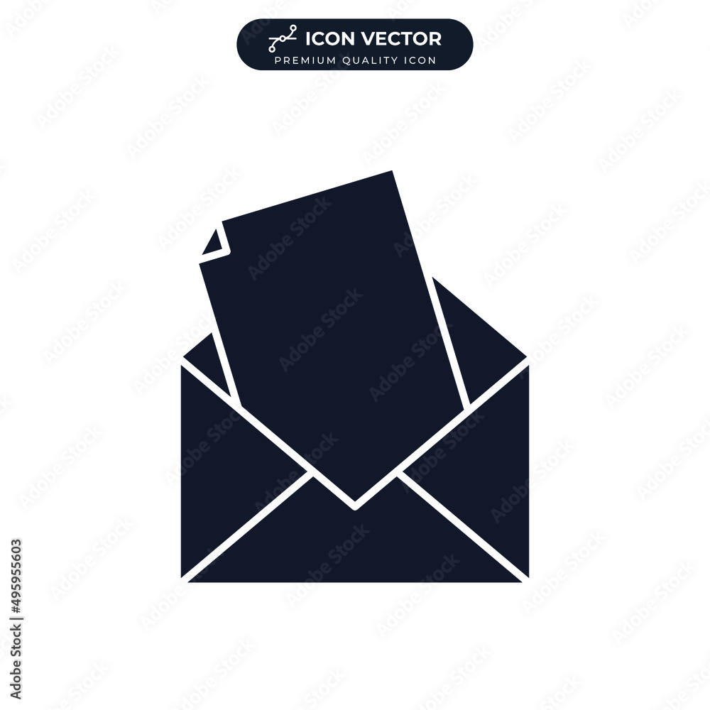 Poster mail icon symbol template for graphic and web design collection logo vector illustration