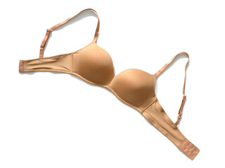 Brown bra isolated on white background