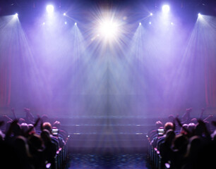 Texture blur and defocus, background for design. Stage light at a concert show.