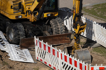 Bagger auf der Baustelle