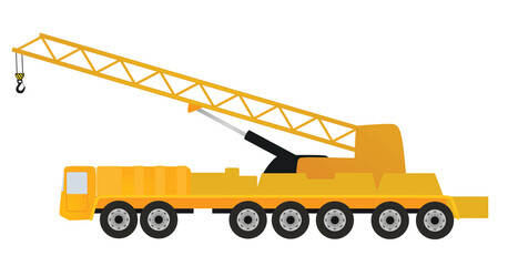 Yellow construction vehicle. vector illustration