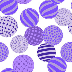Retro 3d illustration of abstract balls, great design for any purpose. Modern poster for cover design. Vector seamless technology background. Background wall design.