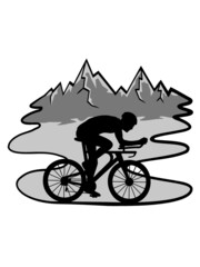 Fahrrad Fahrer Berge 