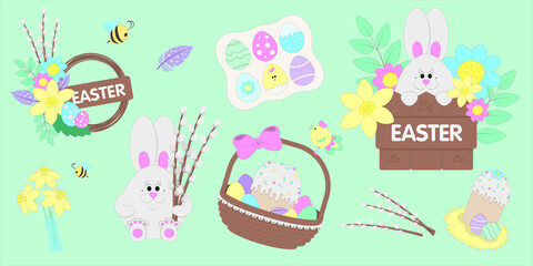 Easter composition green